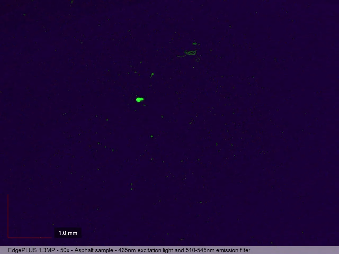 Imaging Polymer-Modified Asphalt | Dino-Lite Fluorescence Imaging polymer-modified asphalt | dino-lite fluorescence
