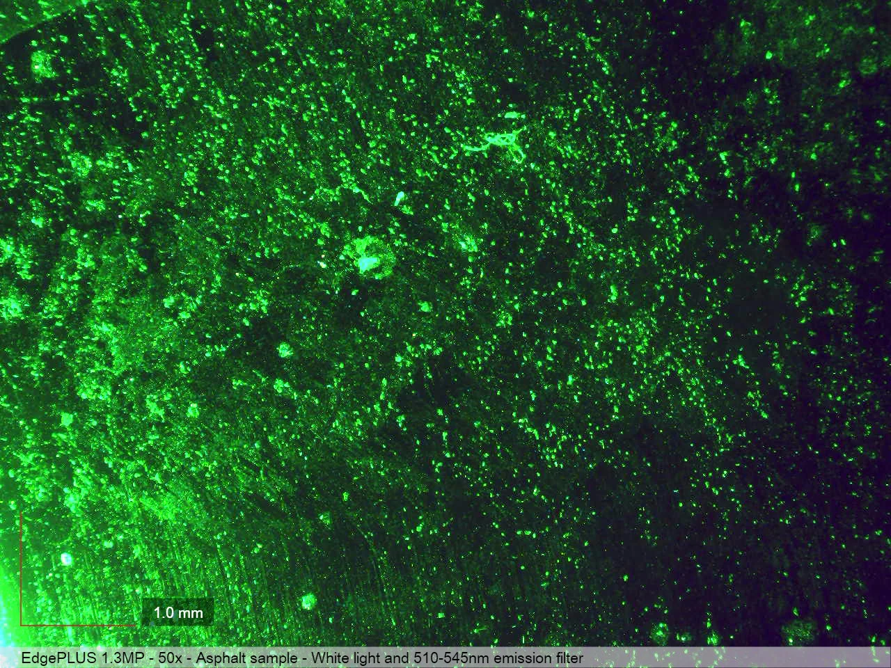 Imaging Polymer-Modified Asphalt | Dino-Lite Fluorescence Imaging polymer-modified asphalt | dino-lite fluorescence