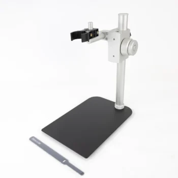 RK-06F is a versatile tabletop mount with fine adjustment for Dino-Lite microscopes