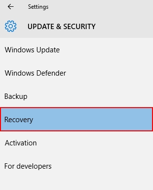 w10 recovery